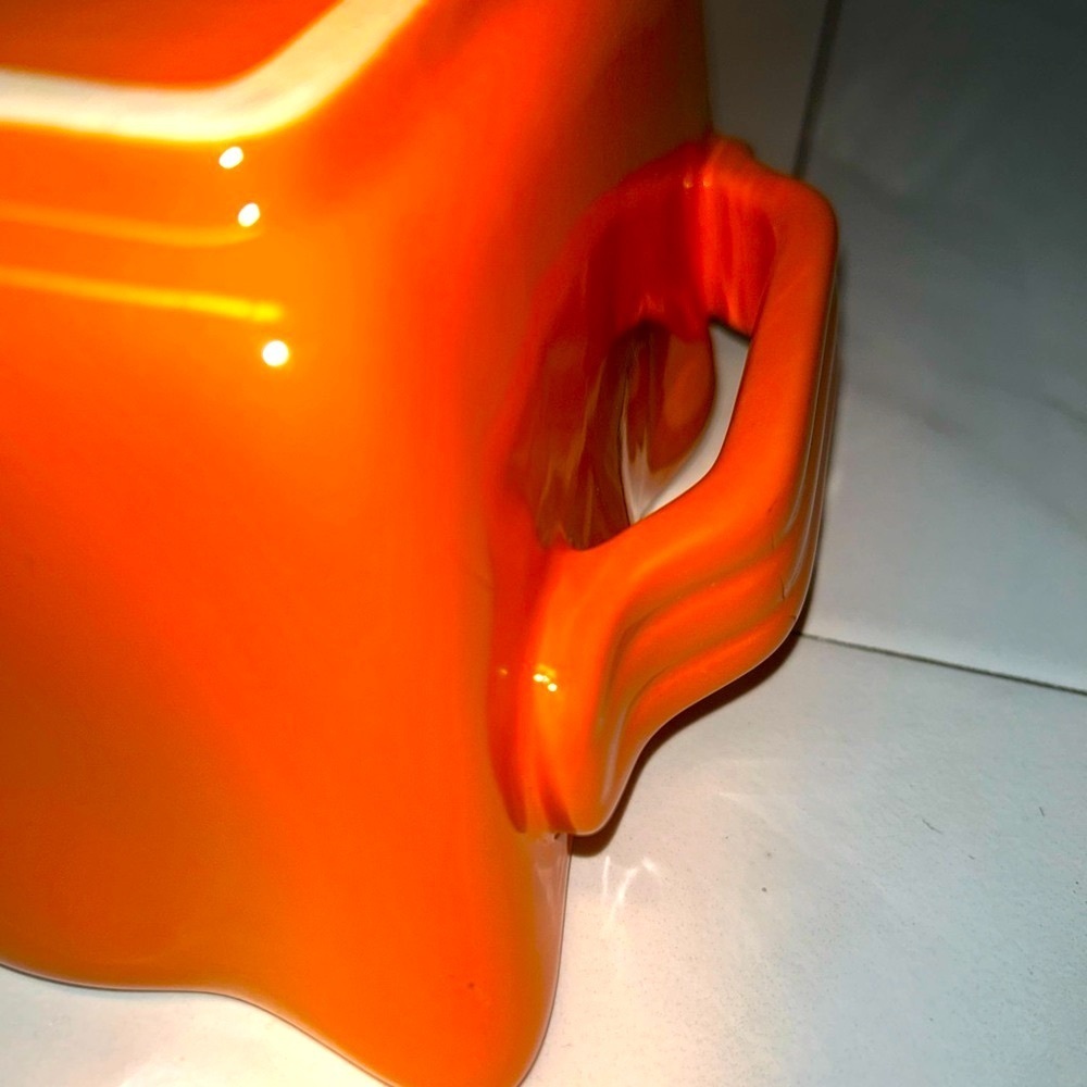 Authentic Gates Ware Orange and White Ceramic Baking Dish 1.2 QT - Picture 8 of 14